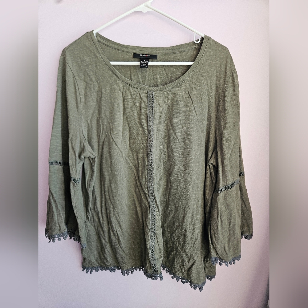 Olive Green Women's Top